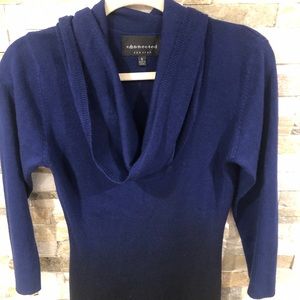 Cute blue and black sweater dress